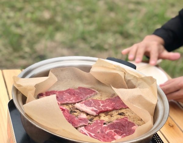 近所の琵琶湖半で家族お手軽BBQ