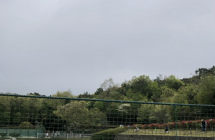 子供のテニスの試合で