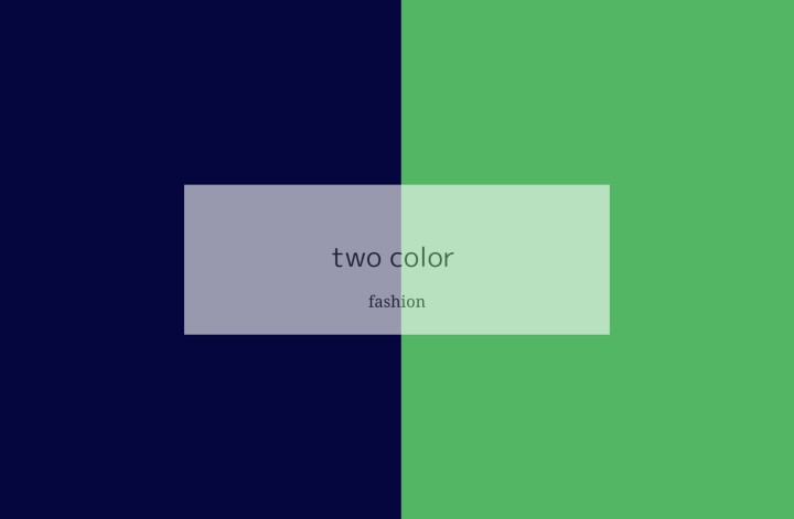 1 color ファッション: Navy × Green