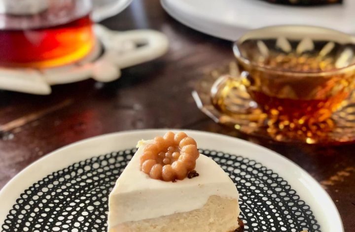 朝からチーズケーキ😉