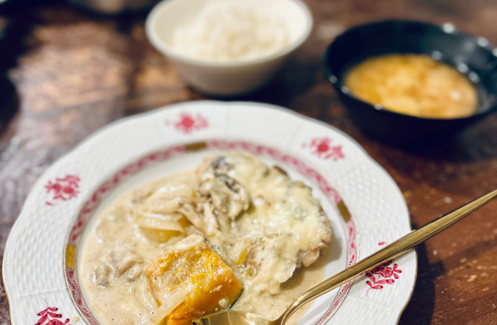 今宵はチキンのクリーム煮