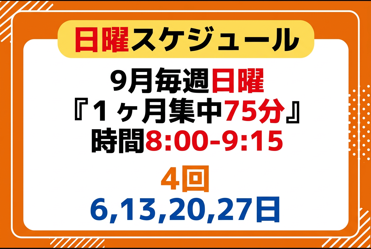 日曜スケジュール